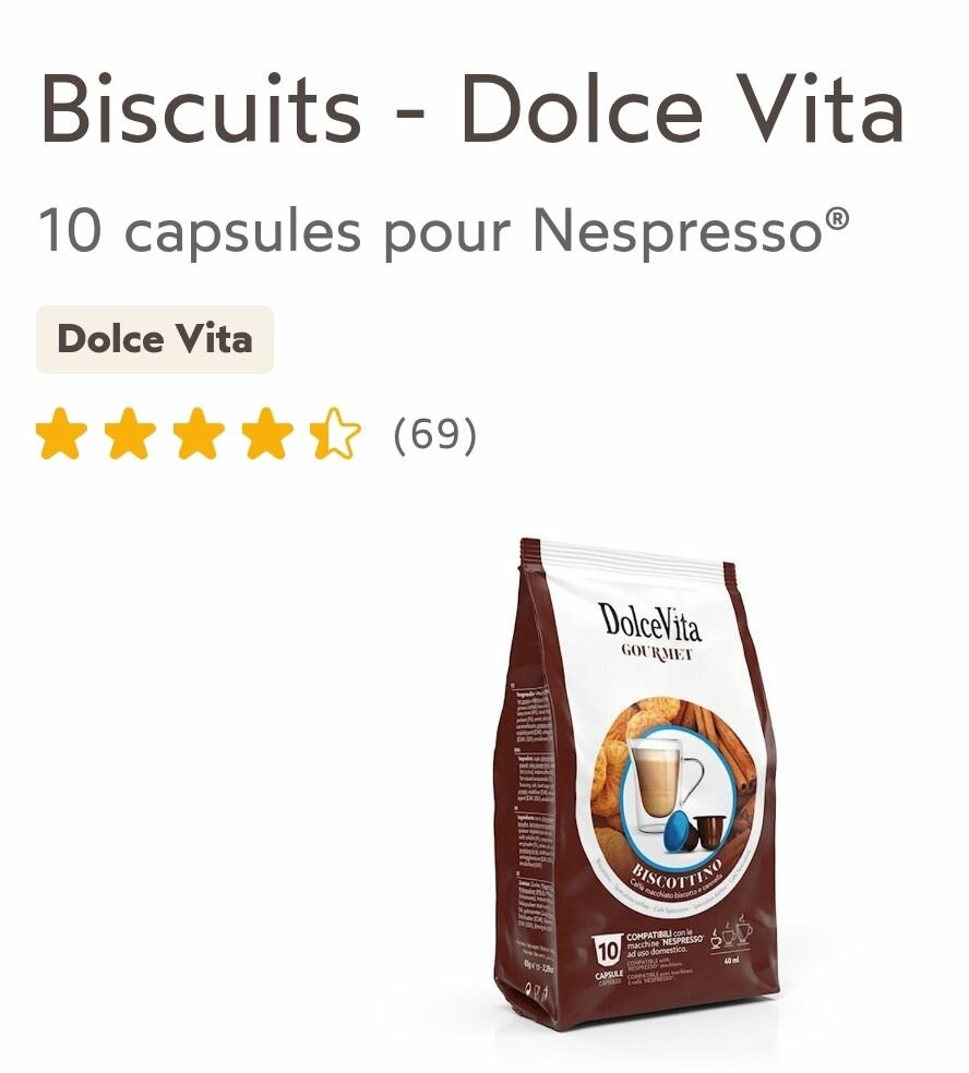 Capsules Dolce Vita Biscuit