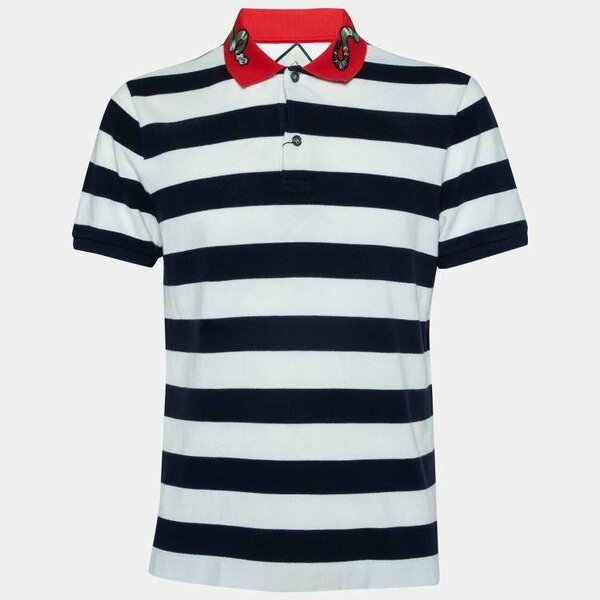 Polo rayé avec col serpent