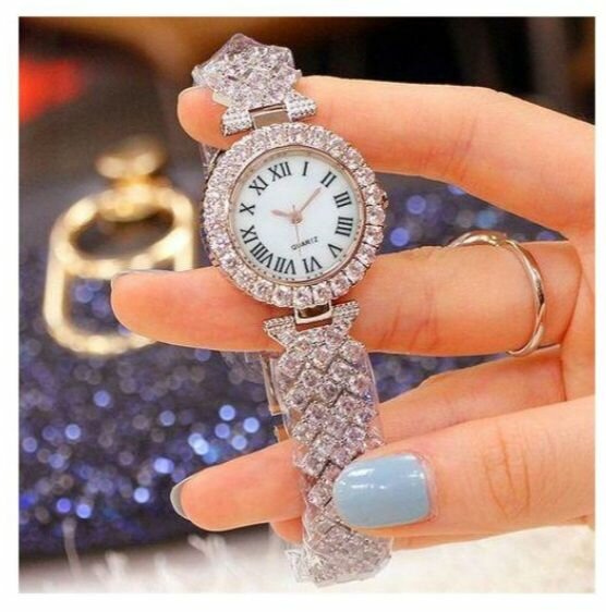 Montre + bracelet femme argent