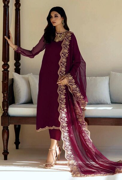 New pure chiffon stitch 3 pc dc free