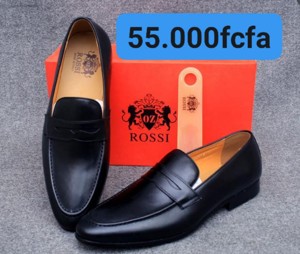 mocassins en cuir marron