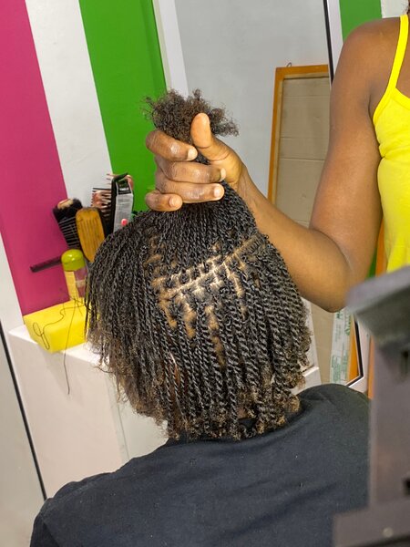 Micro twist  cheveux naturel