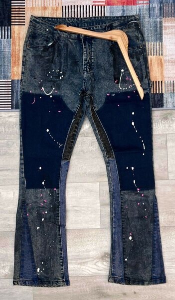 Jeans homme patchwork moderne