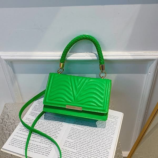 High-quality, stylish rectangular women's bag green