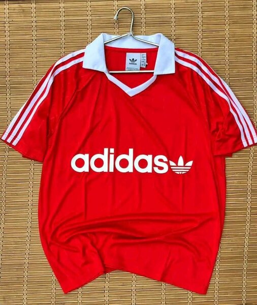 T-shirt col Polo Adidas Rouge