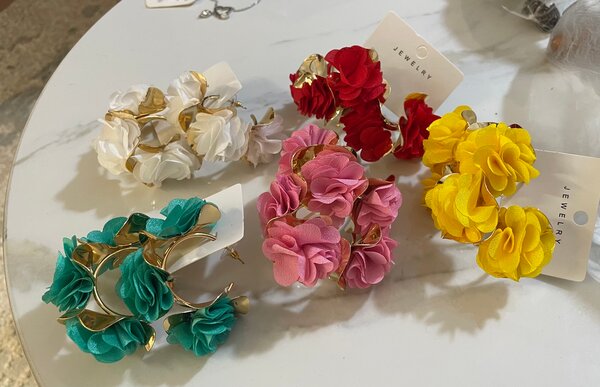 Boucles d'oreilles florales