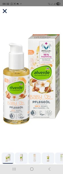 Huile de soin bébé Alverde