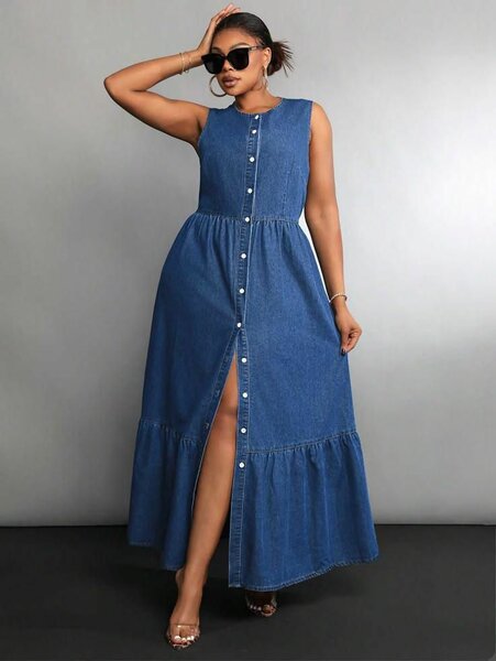 Robe en Jean Élégante Femme