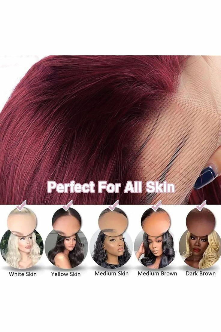 Perruque bob bordeaux L12