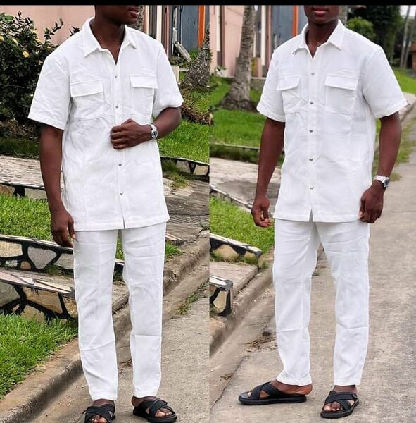 Ensemble Lin Blanc Élégant