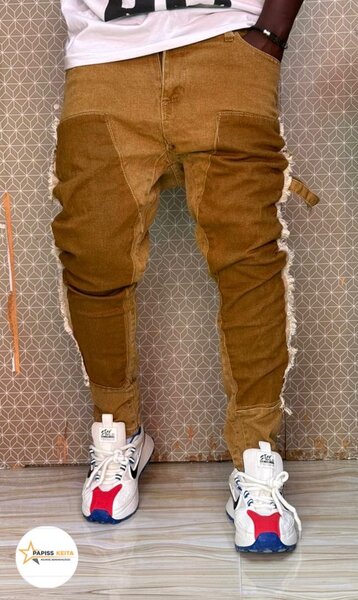 Jean slim fit marron