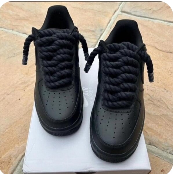 NIKE AIRFORCE BIG LACE BLACK