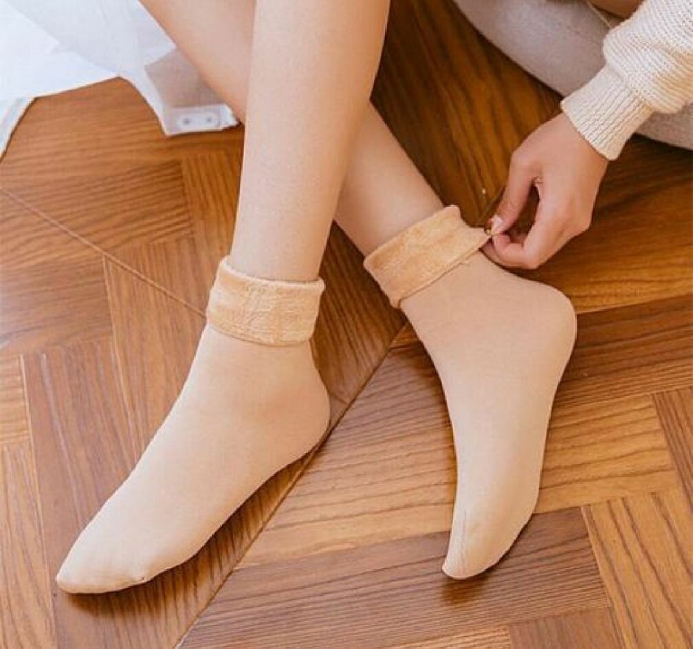 Velvet Socks skin and black (Pack of 2)