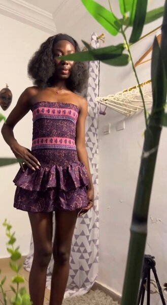 Robe chic à volants