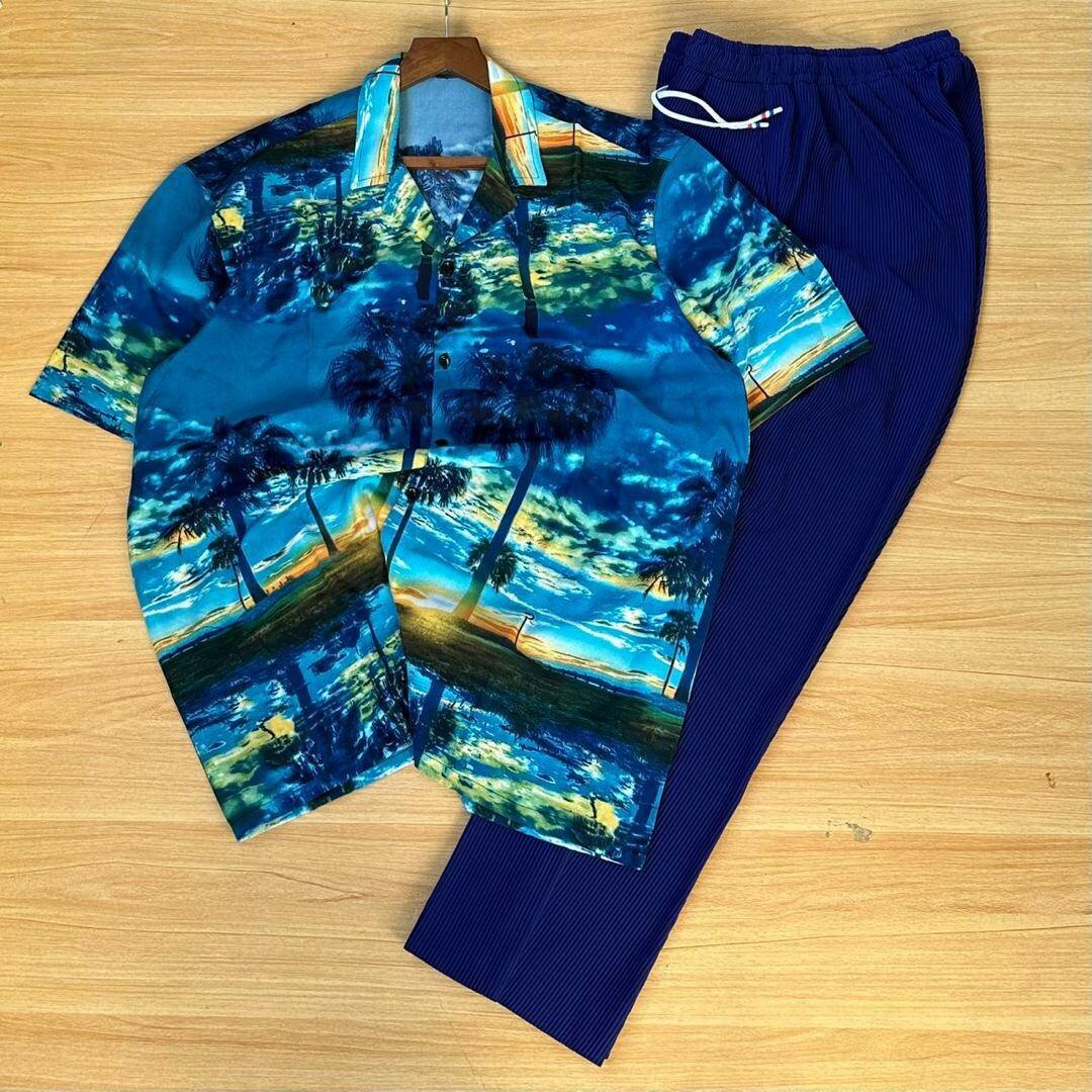 Solid fashion top and down