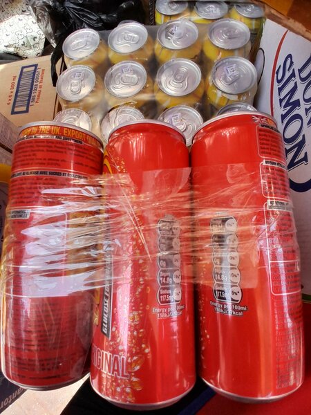 Lucozade energy drink can