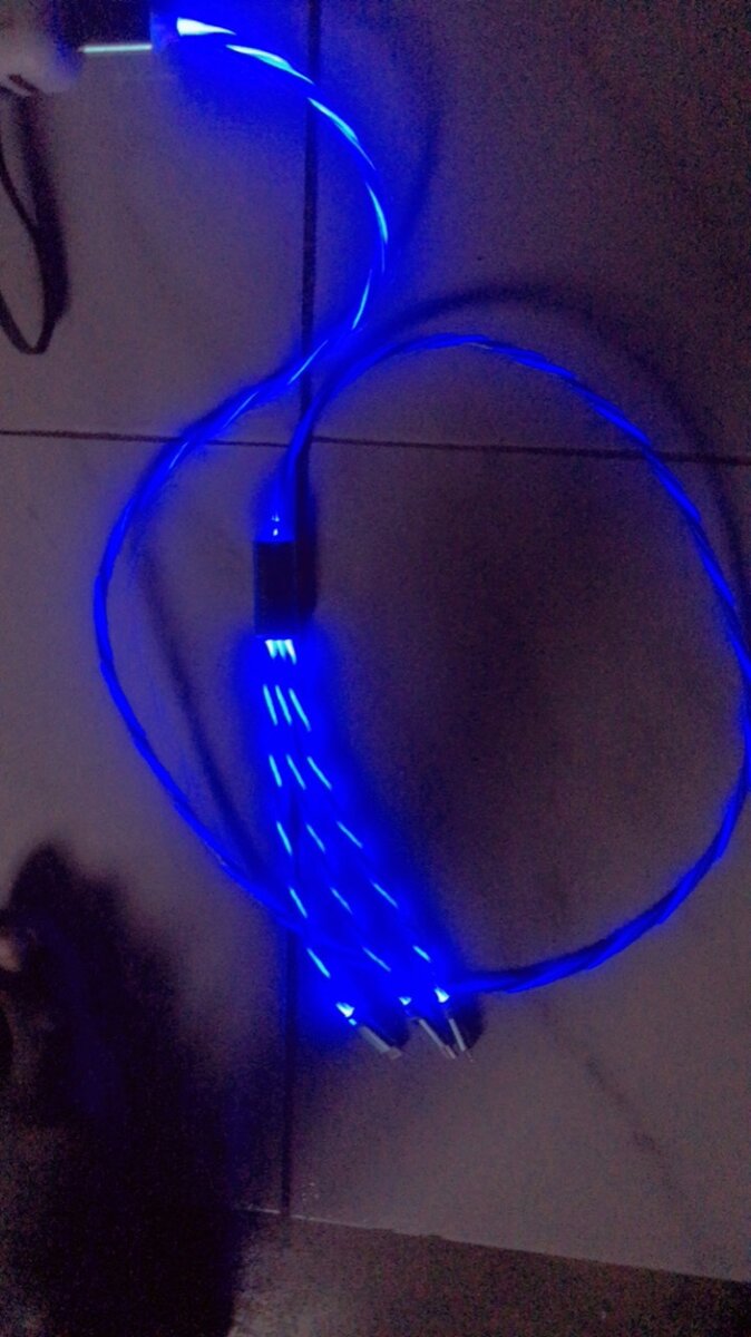 Câble lumière LED bleu