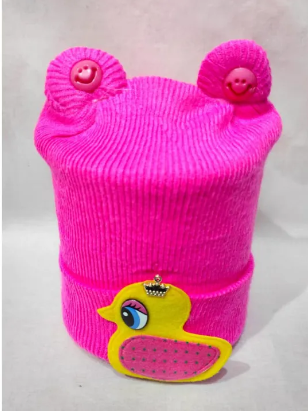WINTER CAP FOR KIDS UNISEX WITH THE DUCK MONO 1 PIECE