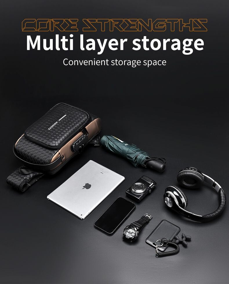 Sac à bandoulière  avec port et anti vol.