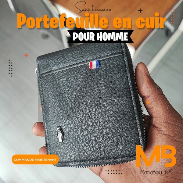 Porte-carte en cuir homme