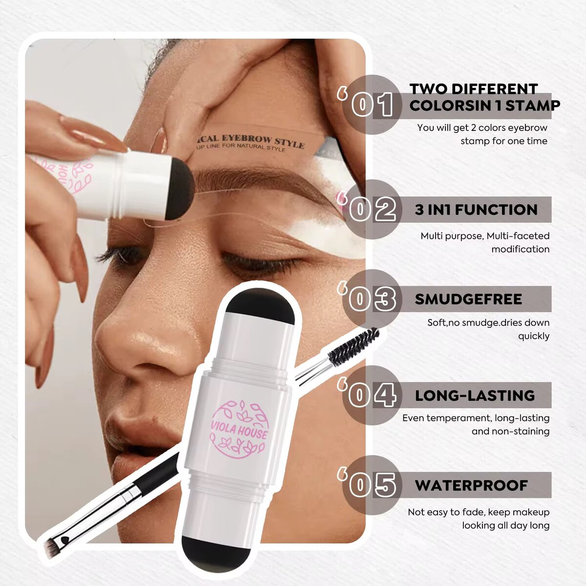 Viola House Eyebrow Stamp