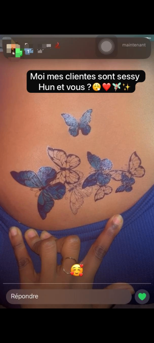 Tatouages temporaires papillons
