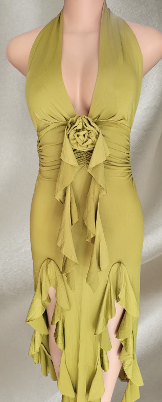 Robe soirée élégante verte