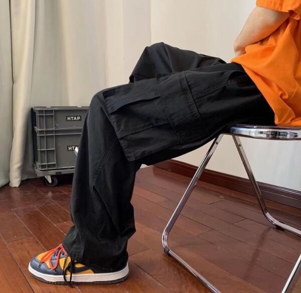 Men's Fashionable Casual Work Pants With Adjustable Hems - B