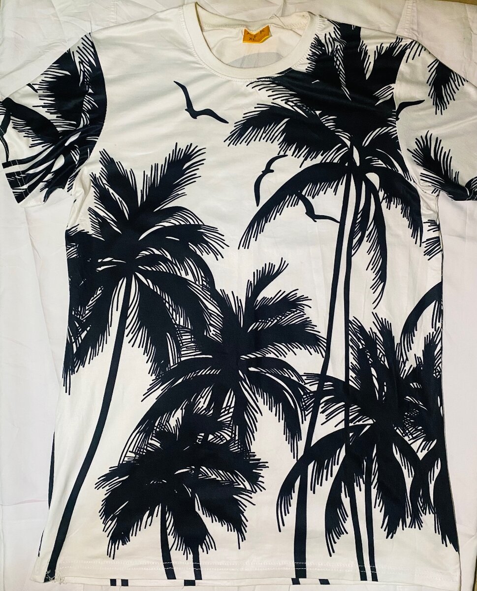 T-shirt palmier imprimé tropical
