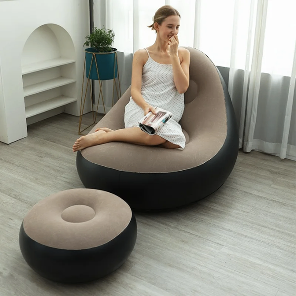 Chaise longue gonflable confortable