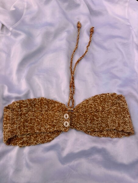 Bikini en crochet marron