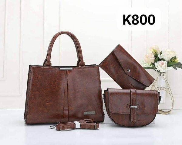 set of bags brown