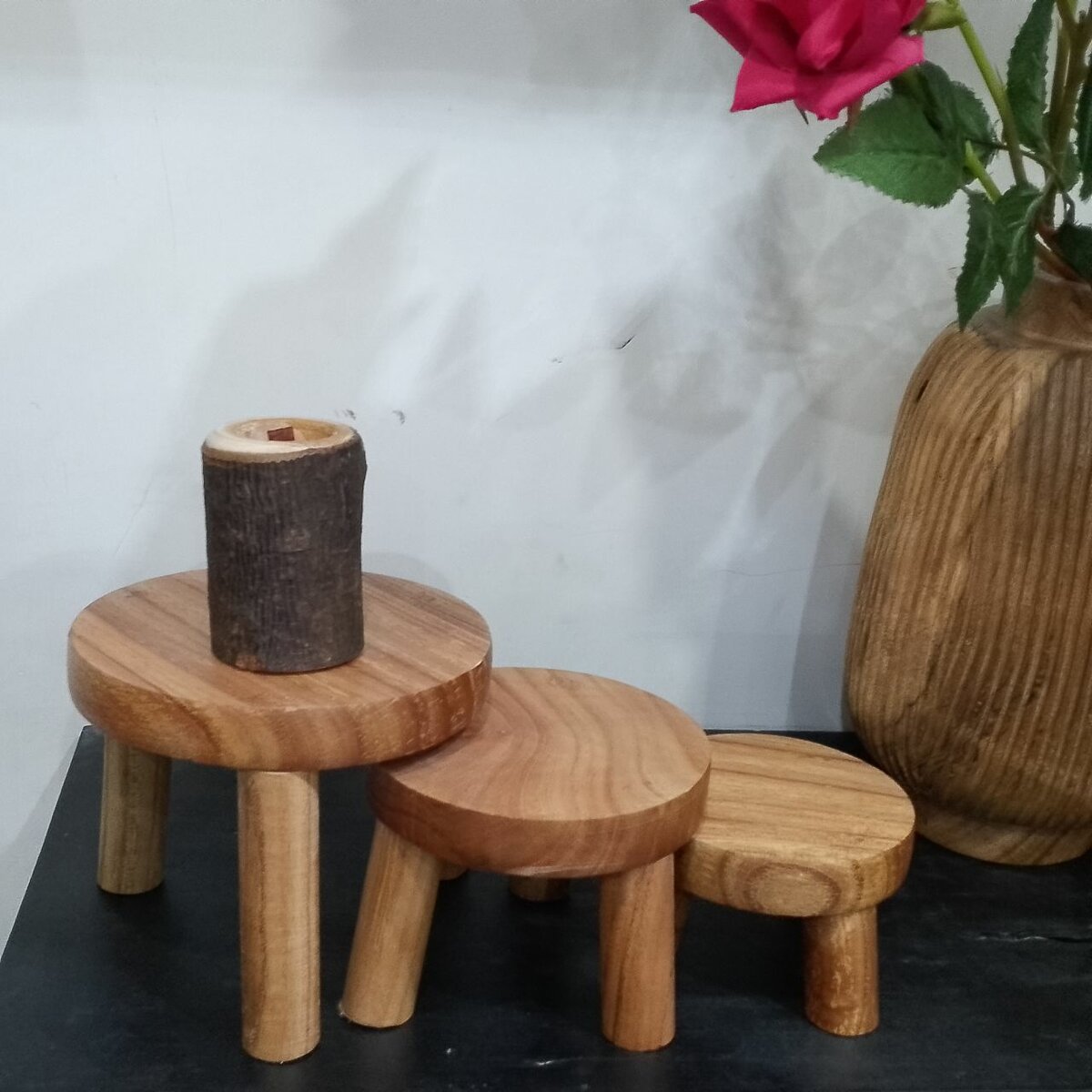 Mini stool set,Small table pack of 3