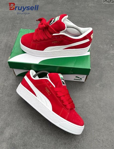 Baskets rouges en daim Puma