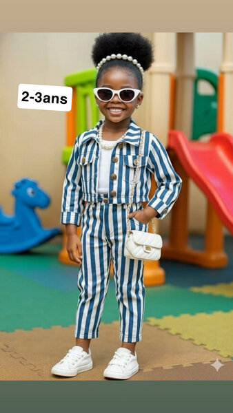 Ensemble rayé fille 2-3 ans