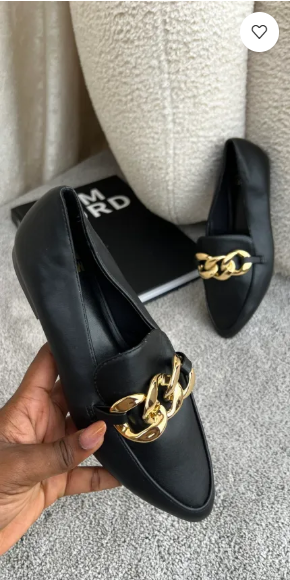 Laila black leather loafers