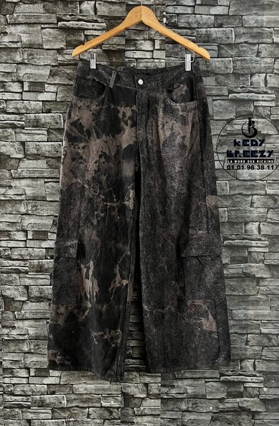 Pantalon gros bas  chemise sky