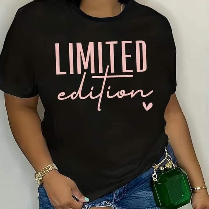 Black T-shirt with print
