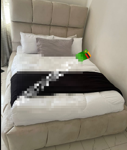 grey bed