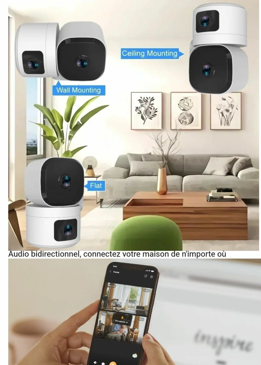 Caméra PTZ Intérieure WiFi 6