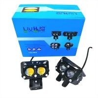 AKE - HJG Mini Driving Dual Lens 60watt 6000LM 3 Function CREE Led Light Yellow White Flasher for Motorcycle bike