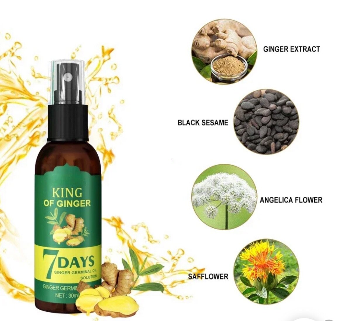 Huile Germinale de Gingembre Cheveux