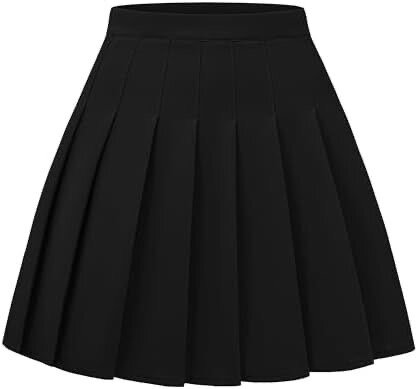 Jupe plissée noire élégante