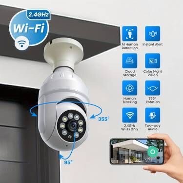 Caméra Ampoule E27 WiFi HD