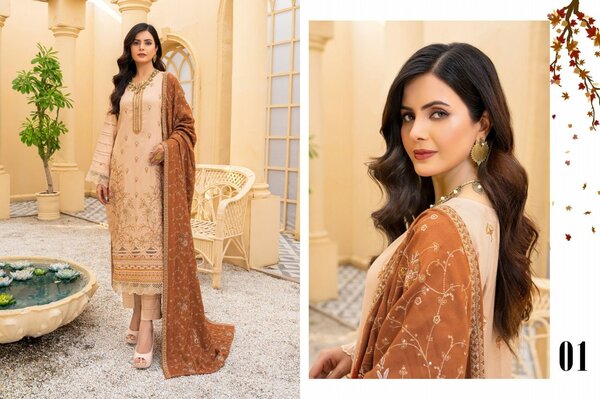 Dhanak embroidered