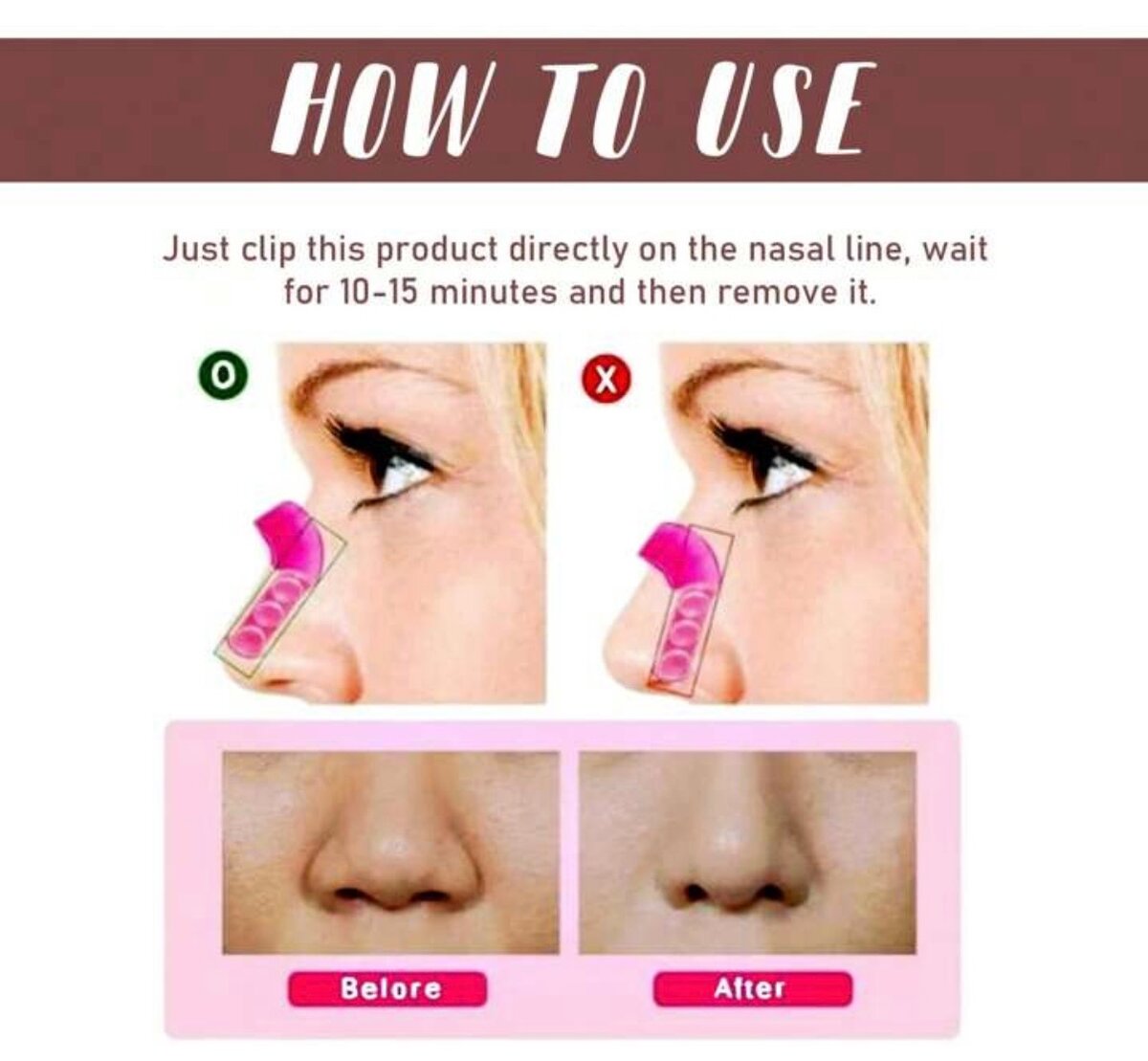 Clip nasal correcteur