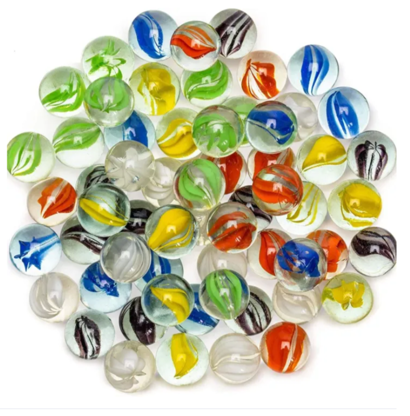 Pack Of 100 PCS Playing Mix Marble Ball For Dacoration & Kids