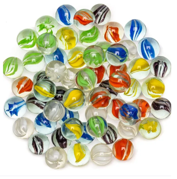 Pack Of 100 PCS Playing Mix Marble Ball For Dacoration & Kids