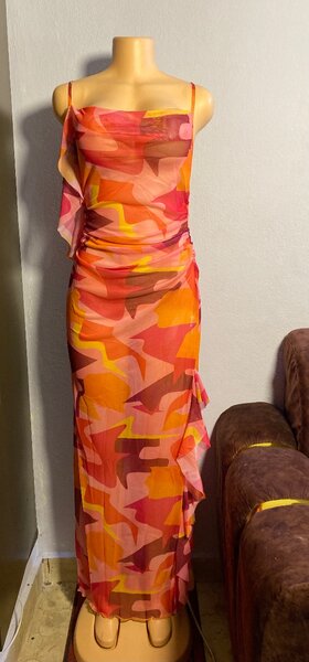 Robe longue imprimée été