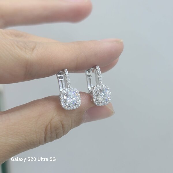 Родированный набор из серебра 925 пробы